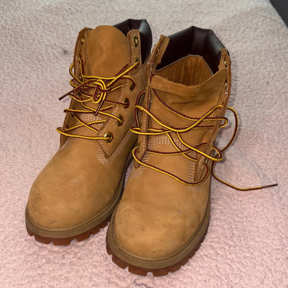 Tan Lace-Up Boots